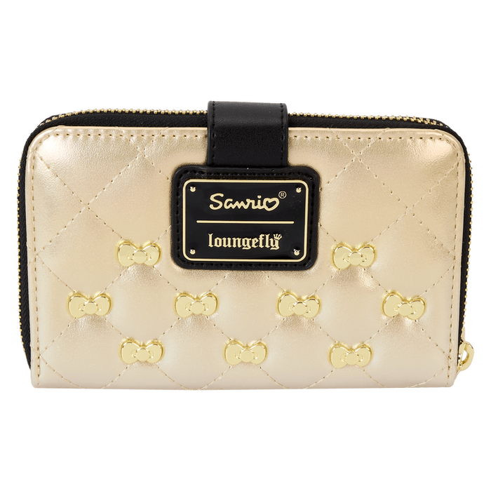 Sanrio Hello Kitty 50th Anniversary Gold Zip Around Wallet by Loungefly