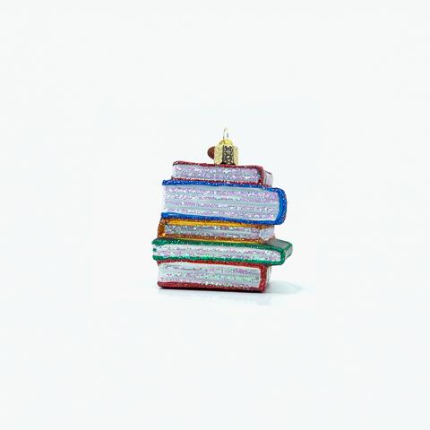 Old World Christmas Stack Of Books Ornament