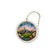 Decorative ornament with Seattle skyline and 'WA' logo on a white background