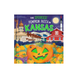 A children's book cover titled 'The Spookiest Pumpkin Patch in Kansas' featuring a colorful illustrated scene with pumpkins, a red barn, a domed building, a full moon, and a rocket ship on a white background.