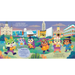 A colorful illustrated poster or print featuring cartoon animal characters standing in front of stylized city buildings and churches, with text bubbles and decorative scenery. The artwork appears to be the product itself rather than a lifestyle scene, so this fits Scenery.