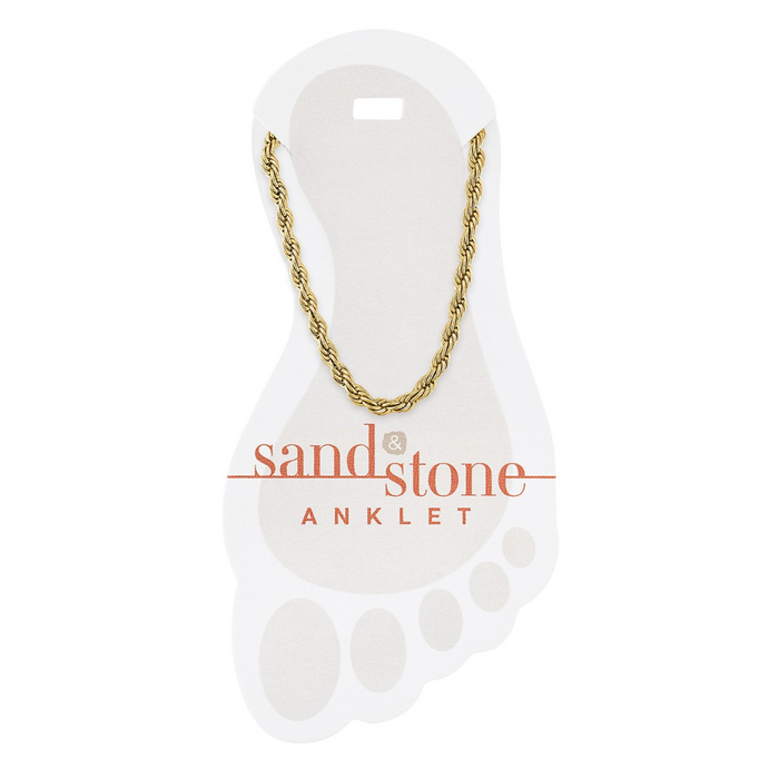Sand & Stone Gold Rope Chain Anklet