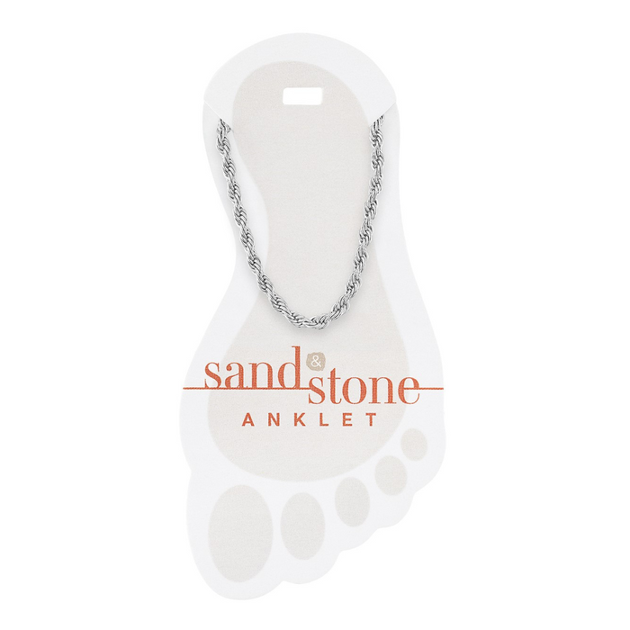 Sand & Stone Silver Rope Chain Anklet