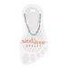 Sand & Stone Silver Petite Ball and Blue Facet Anklet