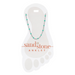 Sand & Stone Silver Petite Blue Beaded Chain Anklet