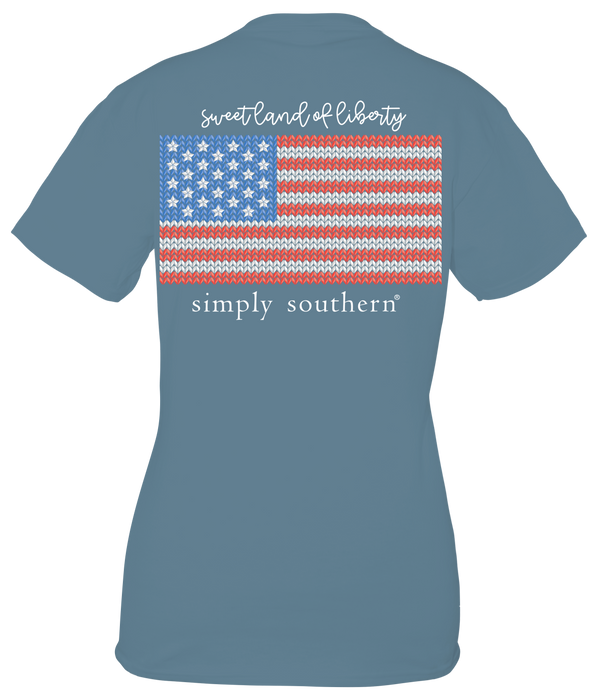 Simply Southern Knit Flag in Comet Blue