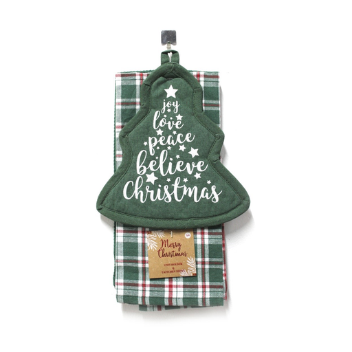 Christmas Tree Pot Holder & Towel Set