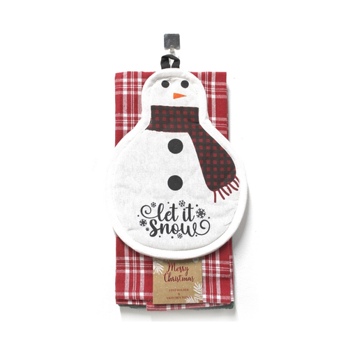 Let it Snow Pot Holder & Towel Set