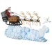 Disney Tim Burton's The Nightmare Before Christmas Santa Jack's Sleigh Ride Tabletop Decoration With Light and Sound