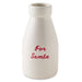 White ceramic bottle with 'For Santa' text on a white background
