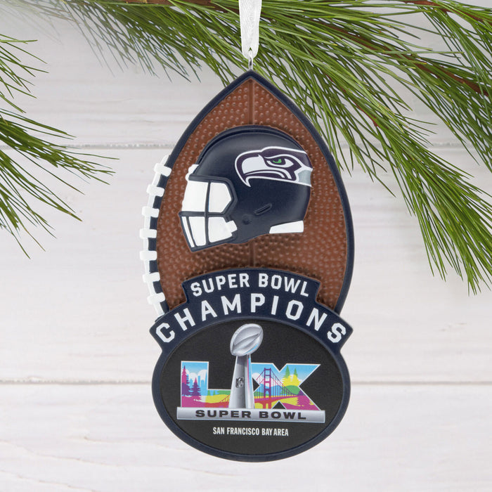 NFL Seattle Seahawks Super Bowl LX Champions Hallmark Ornament
