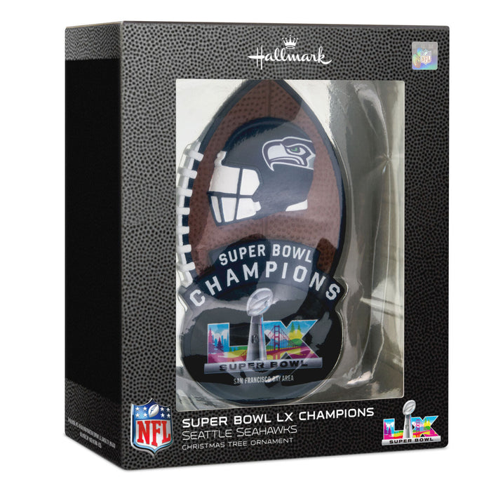NFL Seattle Seahawks Super Bowl LX Champions Hallmark Ornament