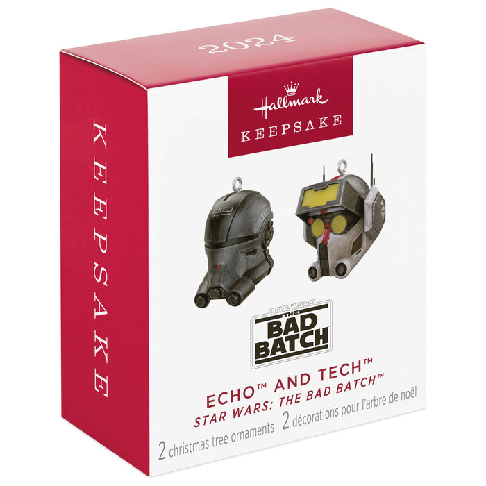 Mini Star Wars: The Bad Batch™ Echo™ and Tech™ 2024 Ornaments