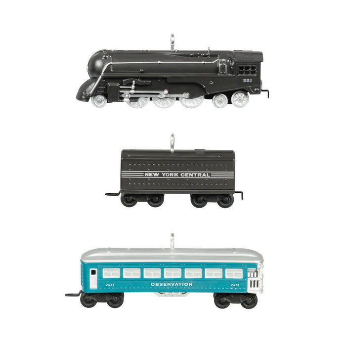 Mini Lionel® 221 Steam Locomotive and Tender With 2431 Observation Car 2024 Ornaments
