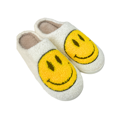Yellow Smiley Face Slippers
