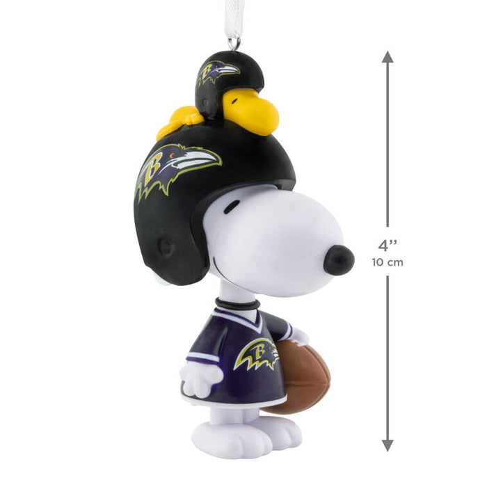 Peanuts® Snoopy & Woodstock NFL Baltimore Ravens Bobblehead Hallmark Ornament
