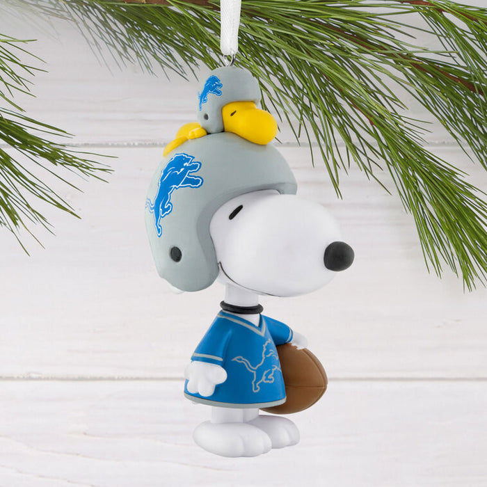 Peanuts® Snoopy & Woodstock NFL Detroit Lions Bobblehead Hallmark Ornament