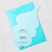 Blue envelope with a cloud design and Hallmark Signature Peanuts branding on a light gray background.