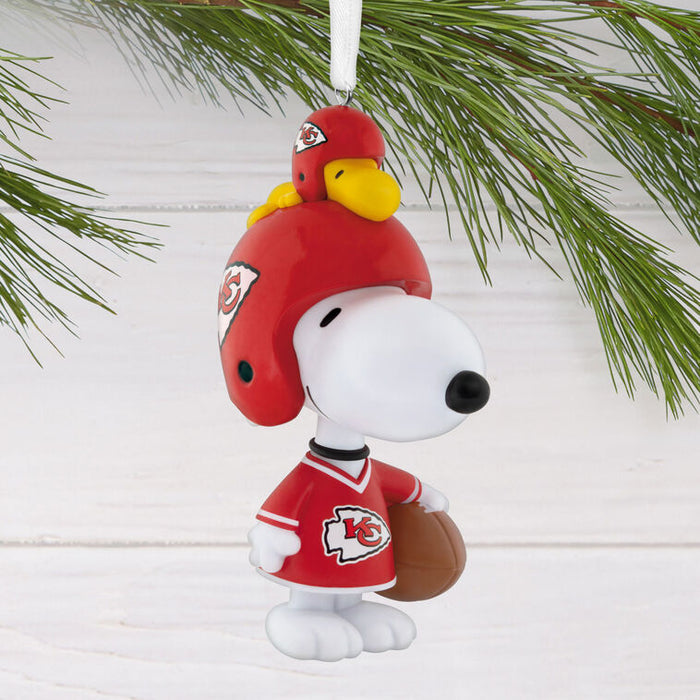 Peanuts® Snoopy & Woodstock NFL Kansas City Chiefs Bobblehead Hallmark Ornament