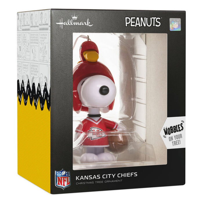 Peanuts® Snoopy & Woodstock NFL Kansas City Chiefs Bobblehead Hallmark Ornament