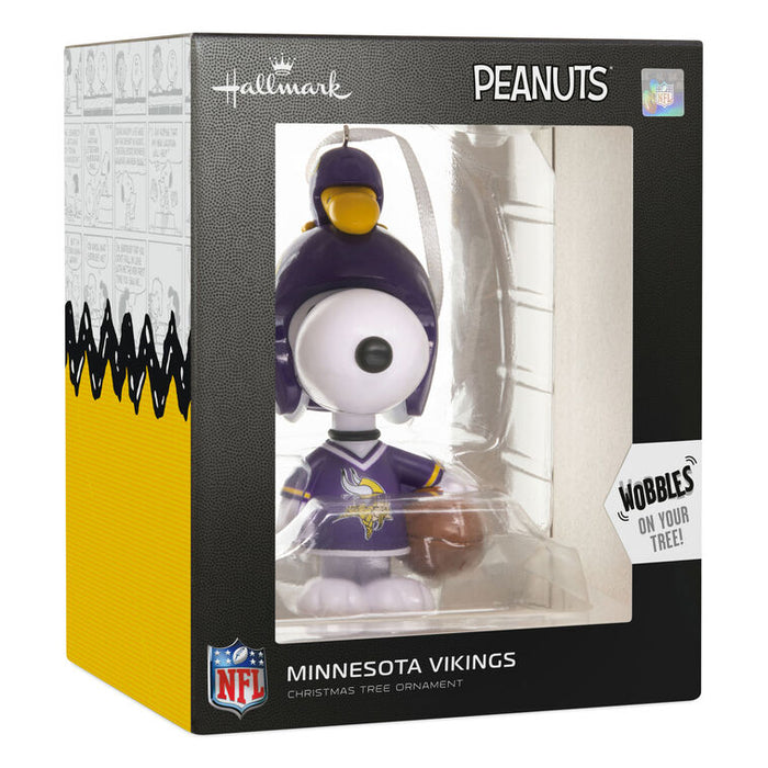 Peanuts® Snoopy & Woodstock NFL Minnesota Vikings Bobblehead Hallmark Ornament
