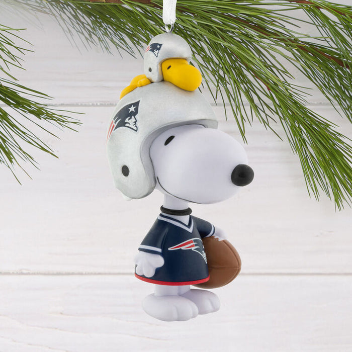Peanuts® Snoopy & Woodstock NFL New England Patriots Bobblehead Hallmark Ornament