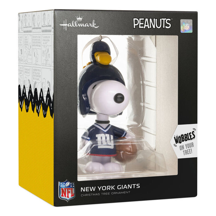 Peanuts® Snoopy & Woodstock NFL New York Giants Bobblehead Hallmark Ornament