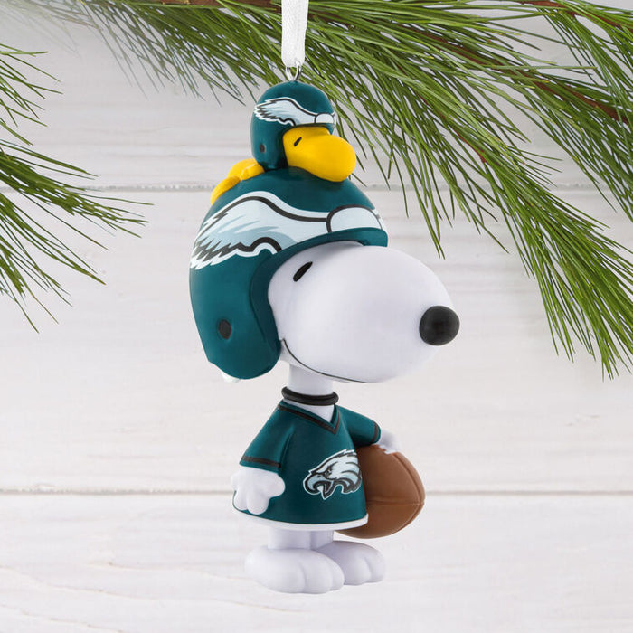 Peanuts® Snoopy & Woodstock NFL Philadelphia Eagles Bobblehead Hallmark Ornament