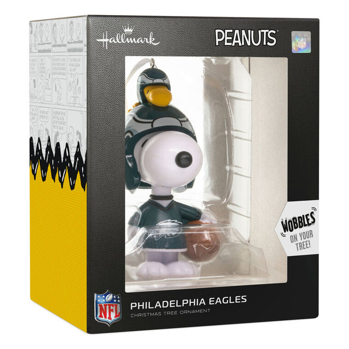 Peanuts® Snoopy & Woodstock NFL Philadelphia Eagles Bobblehead Hallmark Ornament