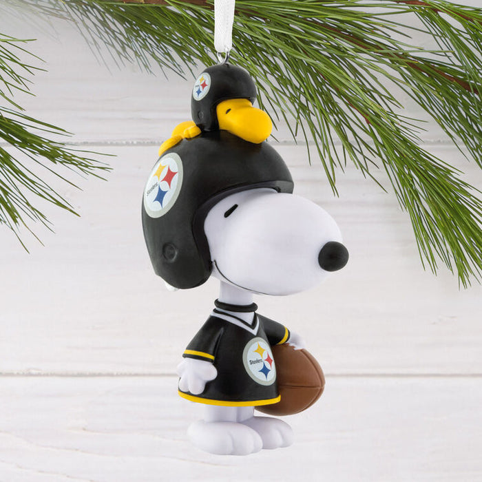 Peanuts® Snoopy & Woodstock NFL Pittsburgh Steelers Bobblehead Hallmark Ornament