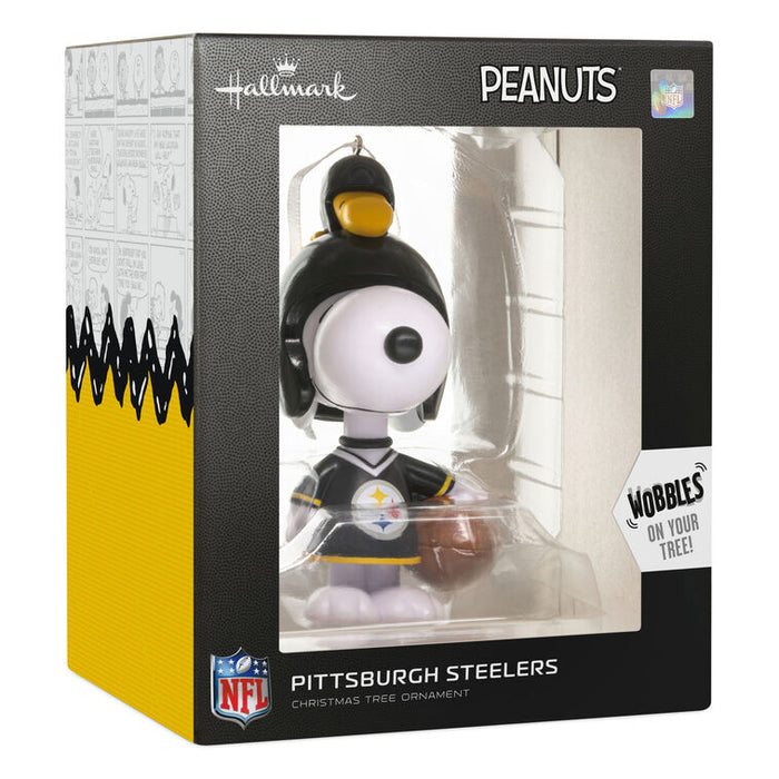 Peanuts® Snoopy & Woodstock NFL Pittsburgh Steelers Bobblehead Hallmark Ornament