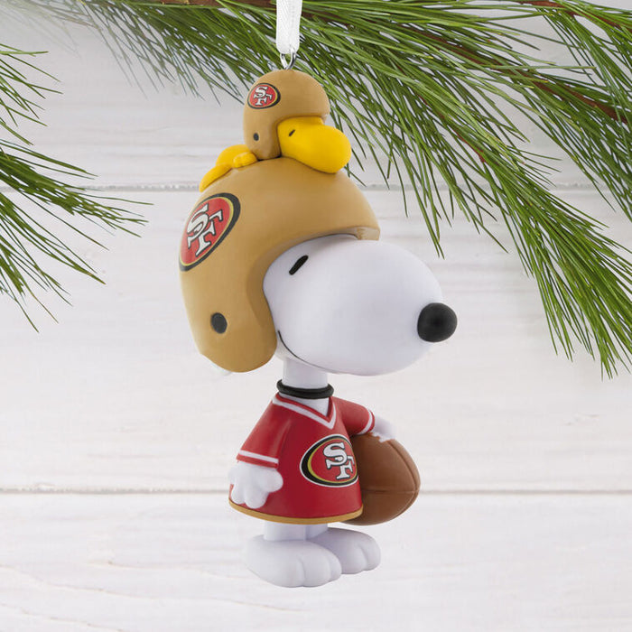 Peanuts® Snoopy & Woodstock NFL San Francisco 49ers Bobblehead Hallmark Ornament