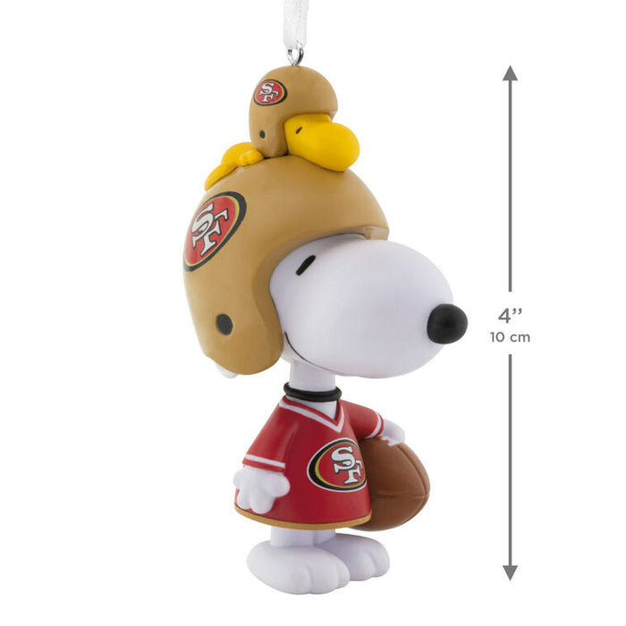 Peanuts® Snoopy & Woodstock NFL San Francisco 49ers Bobblehead Hallmark Ornament