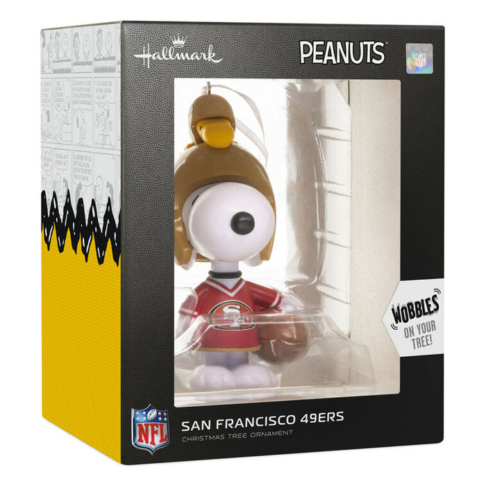 Peanuts® Snoopy & Woodstock NFL San Francisco 49ers Bobblehead Hallmark Ornament