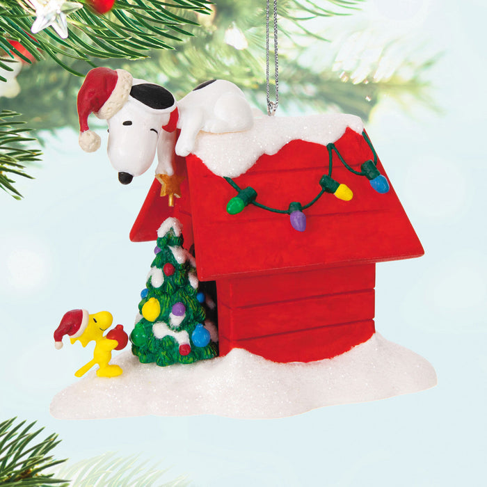 The Peanuts® Gang Deck the Doghouse Musical 2024 Ornament With Light