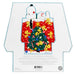 Snoopy Christmas-themed product packaging with a tree and doghouse design.