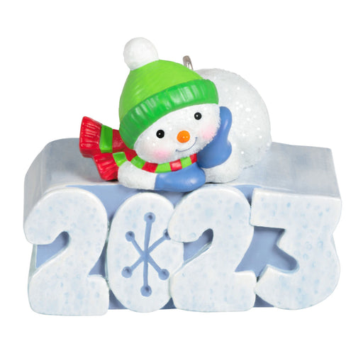 Mini A Snowy 2023 Ornament With Light