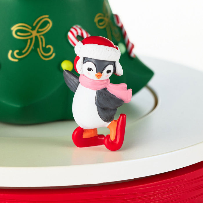 Magic Snowman Village Musical Bakery and Baker Tabletop Decorations With Light, Set of 2