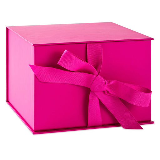 7.2" Solid Hot Pink Large Square Gift Box
