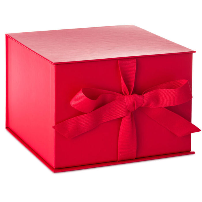 7.2" Solid Red Large Square Gift Box