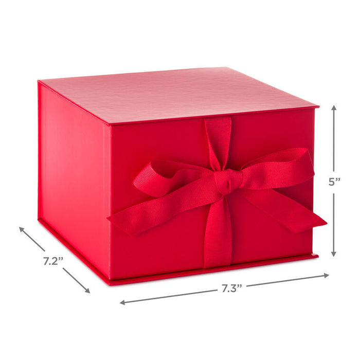7.2" Solid Red Large Square Gift Box