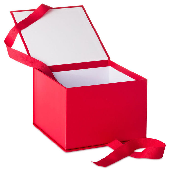 7.2" Solid Red Large Square Gift Box