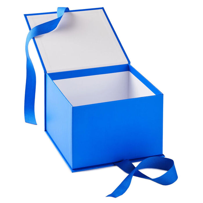 Solid Royal Blue Large Square Gift Box