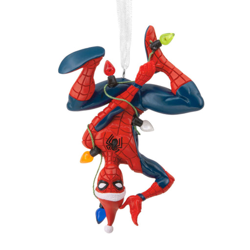 Spider-Man Christmas ornament on a white background