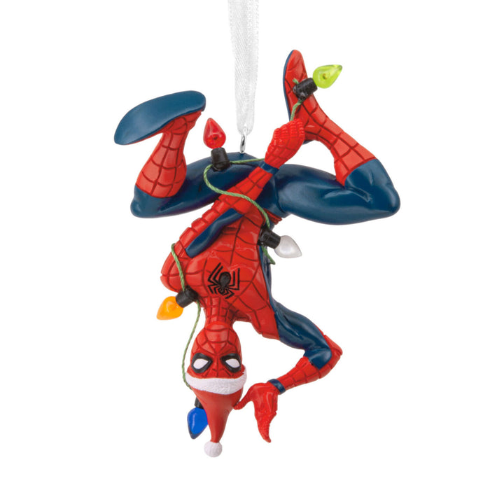 Spider-Man Christmas ornament on a white background