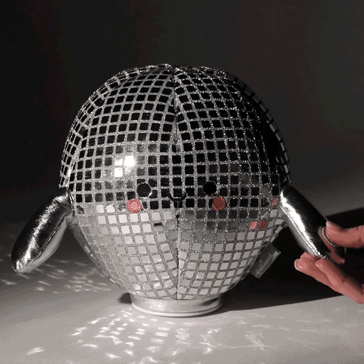 Spinning Disco Ball Plush With Sound and Motion, 8"
