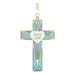 Decorative cross ornament with 'God is Love' message on a white background