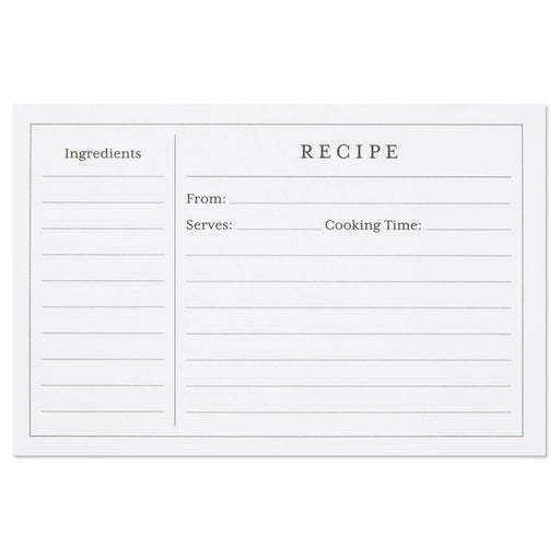 Standard Recipe Cards, Pack of 36
