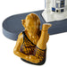 Ceramic figure resembling a character from a science fiction series on a white background