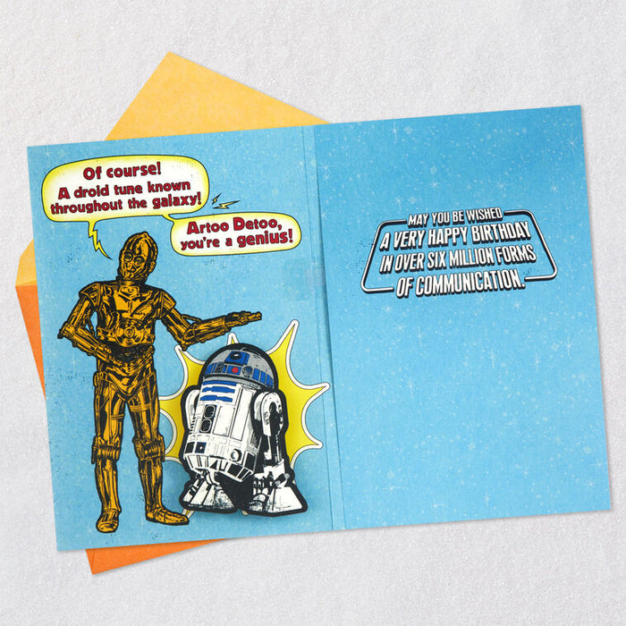 Star Wars™ R2-D2™ and C-3PO™ Droid Tune Funny Musical Birthday Card